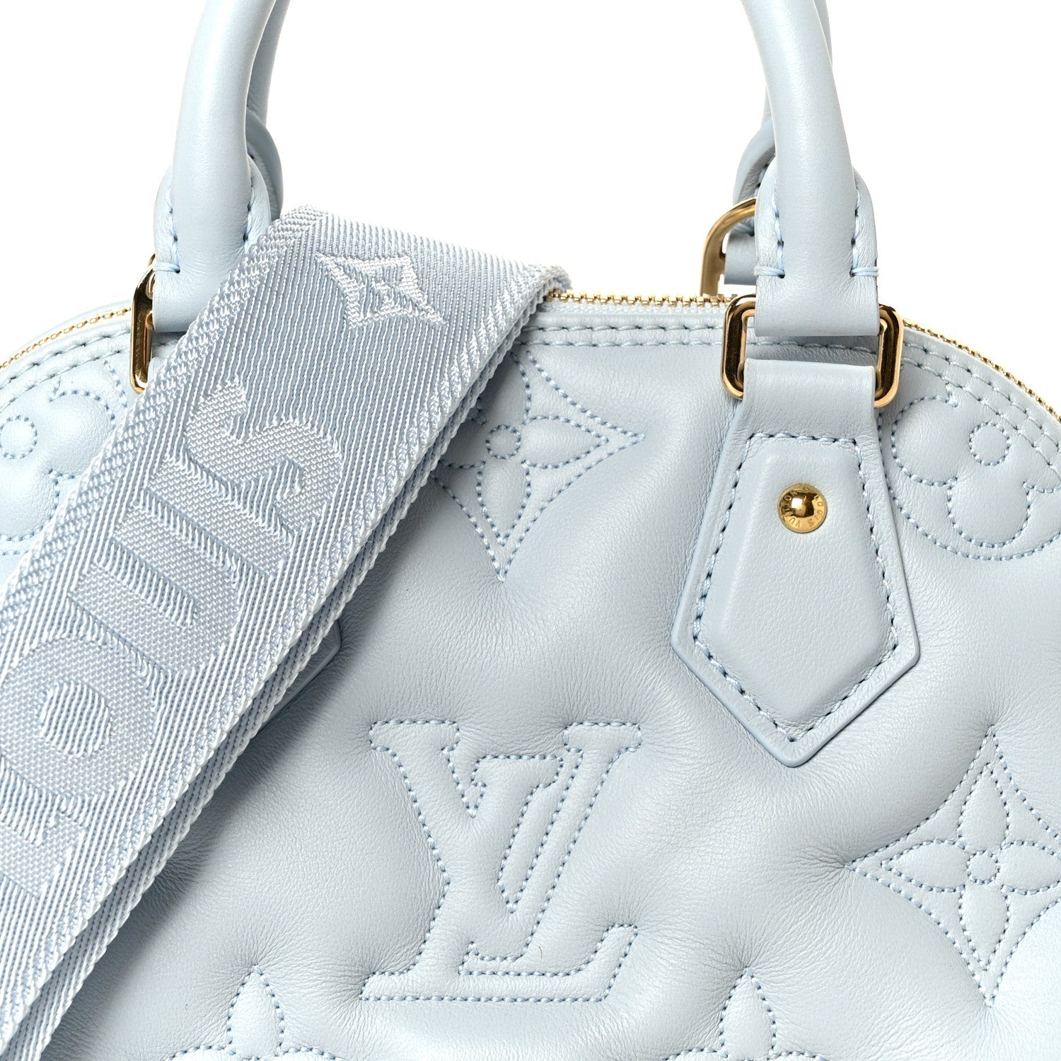 Calfskin Bubblegram Alma BB Ice Blue