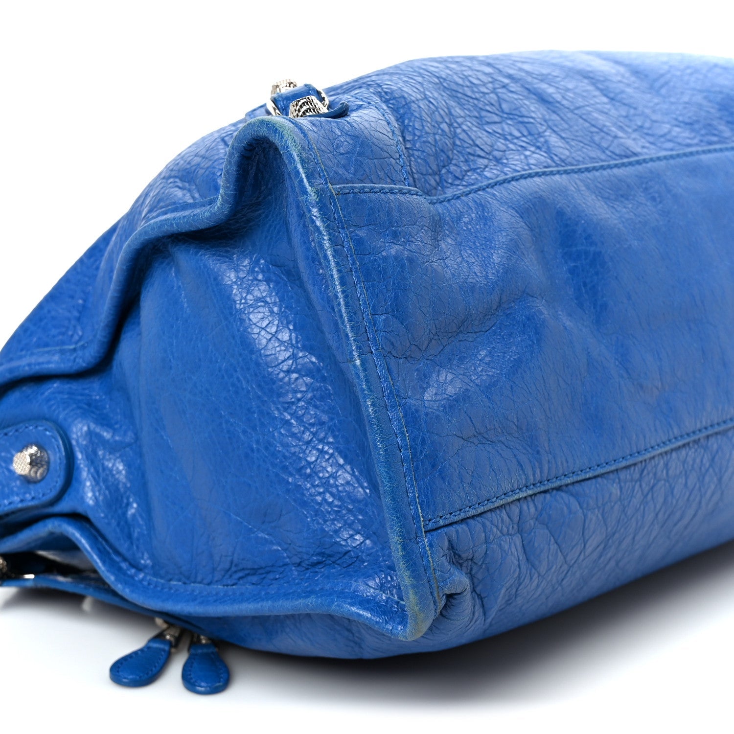 Agneau Giant 12 Silver Hardware City Bleu Lazuli