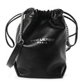 Lambskin Small Teddy Bucket Bag Black