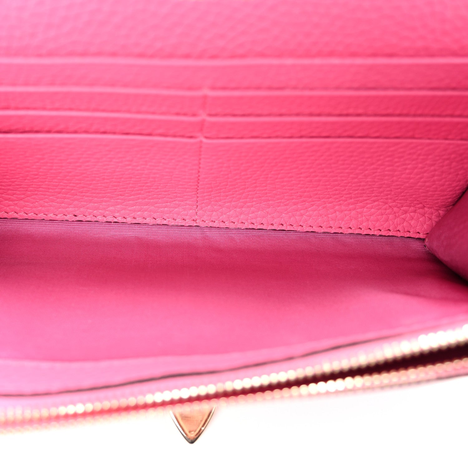 Pebbled Calfskin Rockstud Flip Lock Wallet On Chain Feminine Pink