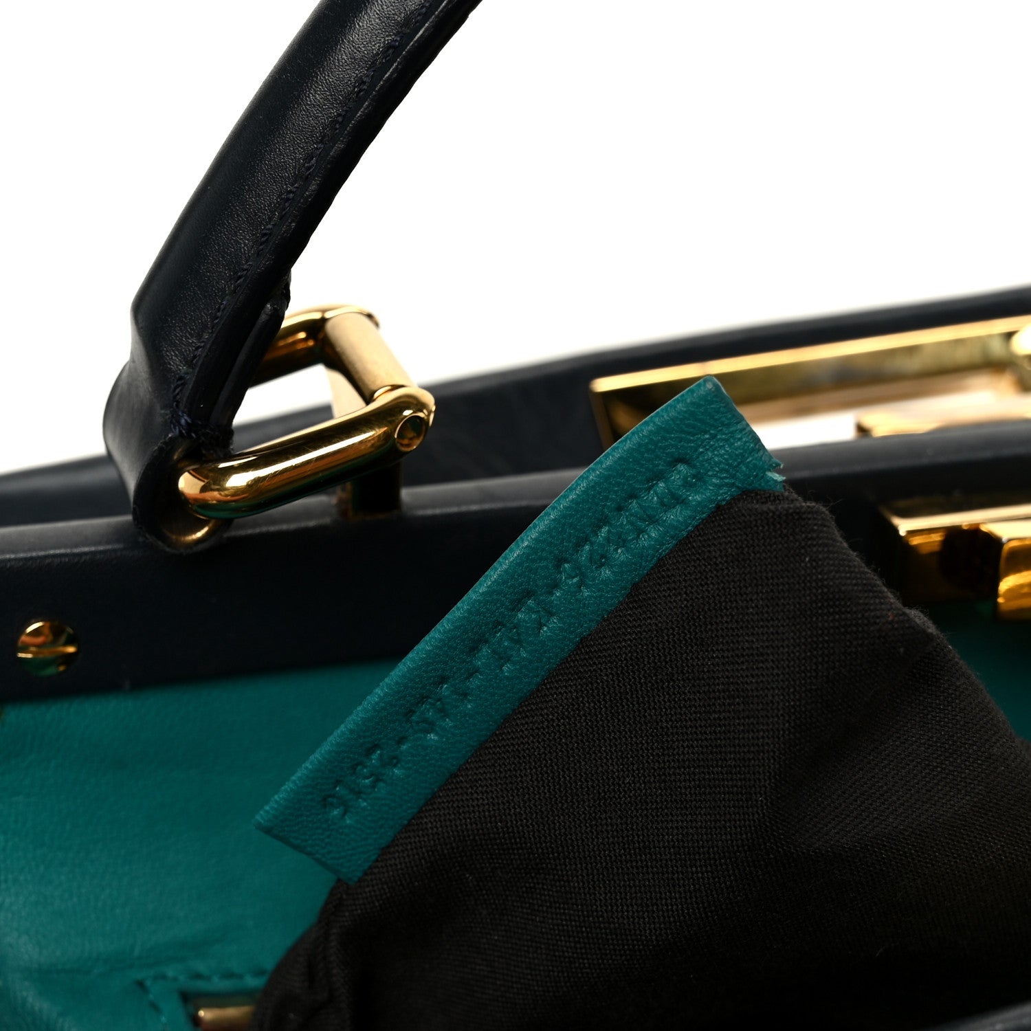 Vitello Morgan Shiny Nappa Medium Peekaboo Iconic Satchel Lavagna Lago
