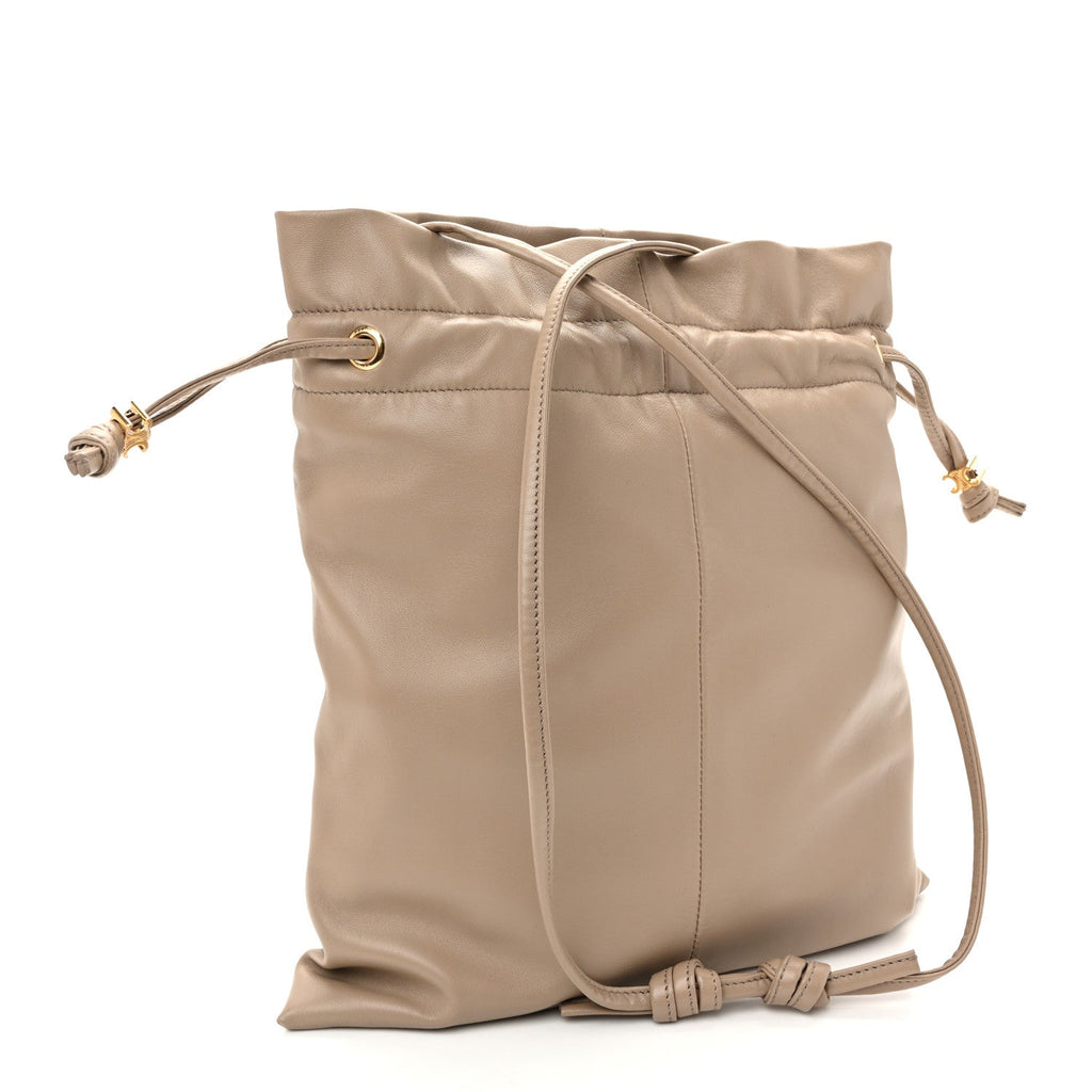 Lambskin Small Crystal Pouch Safari