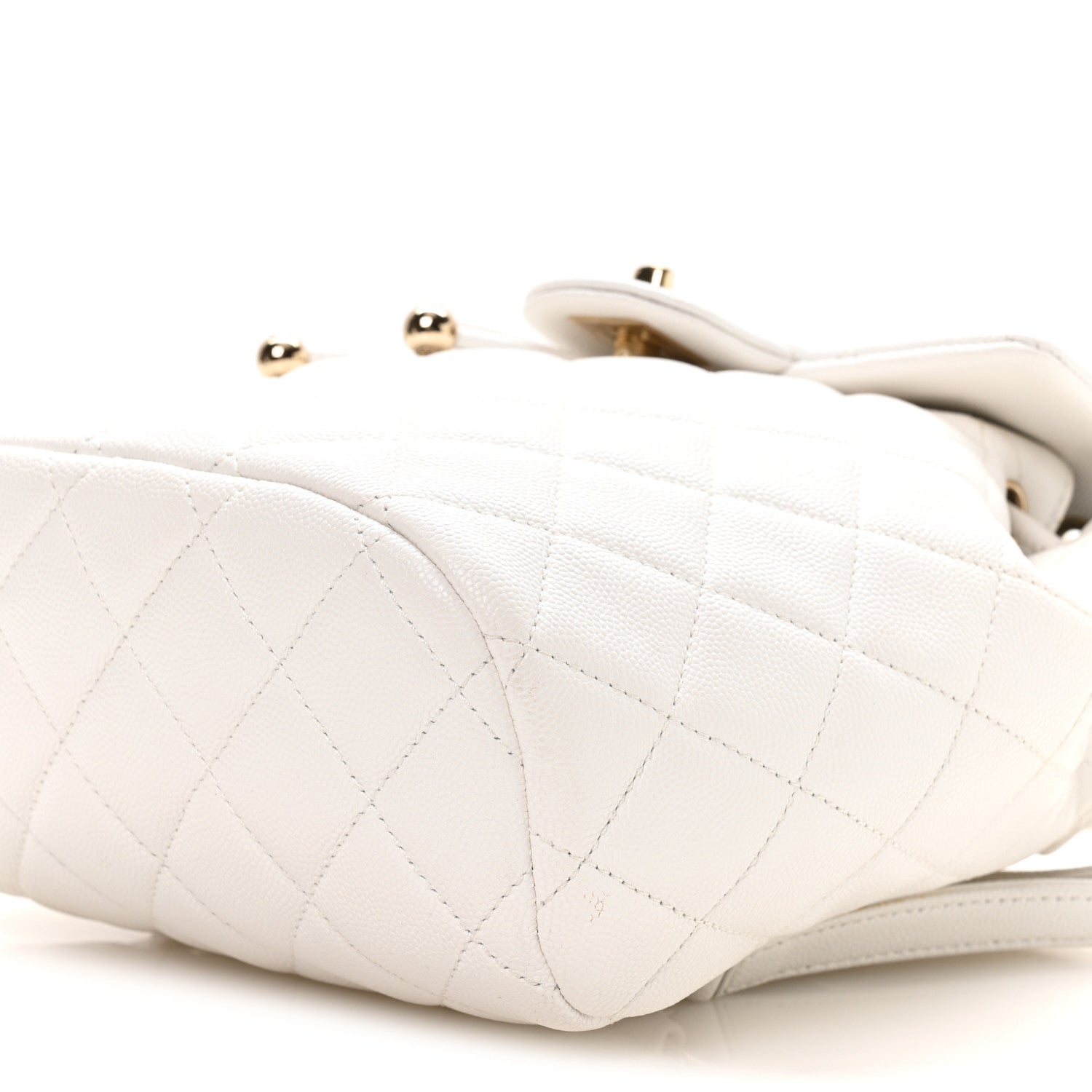 Caviar Quilted Mini Urban Spirit Backpack White White
