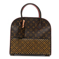 Monogram Calf Hair Spikes Iconoclasts Christian Louboutin Tote Red