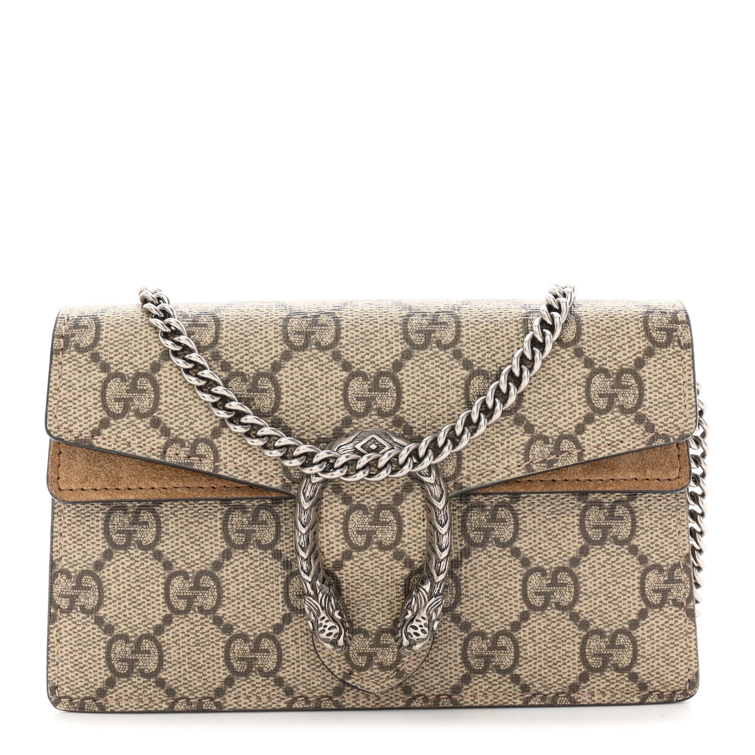 GG Supreme Monogram Super Mini Dionysus Shoulder Bag Taupe