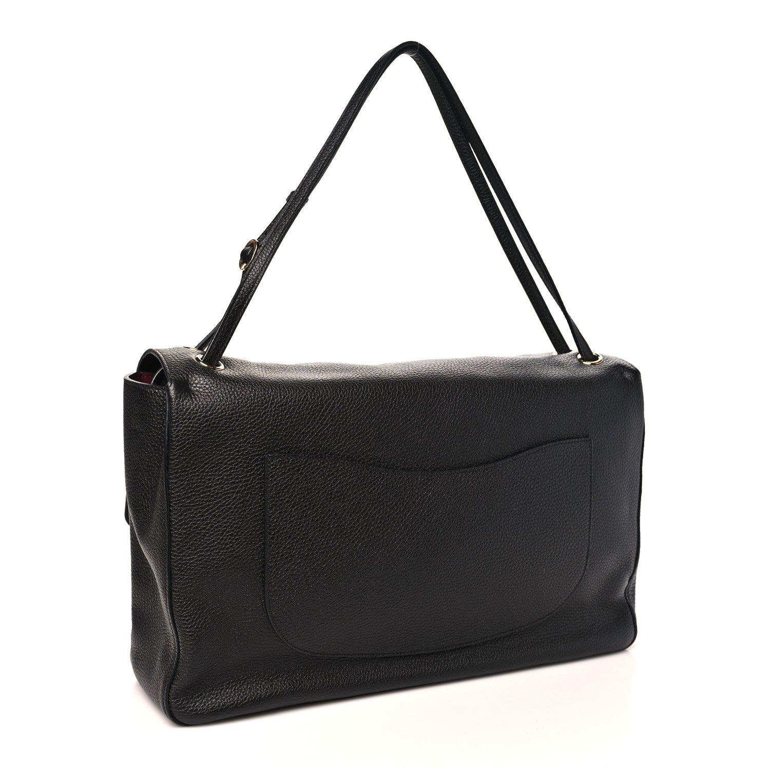 Grained Calfskin Souplissimo Maxi Flap Black
