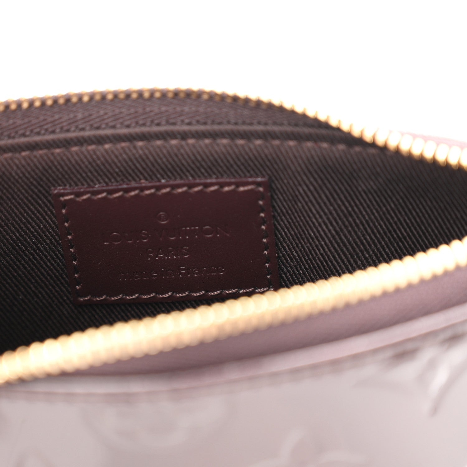 Vernis Monogram Mini Pochette Accessories Amarante