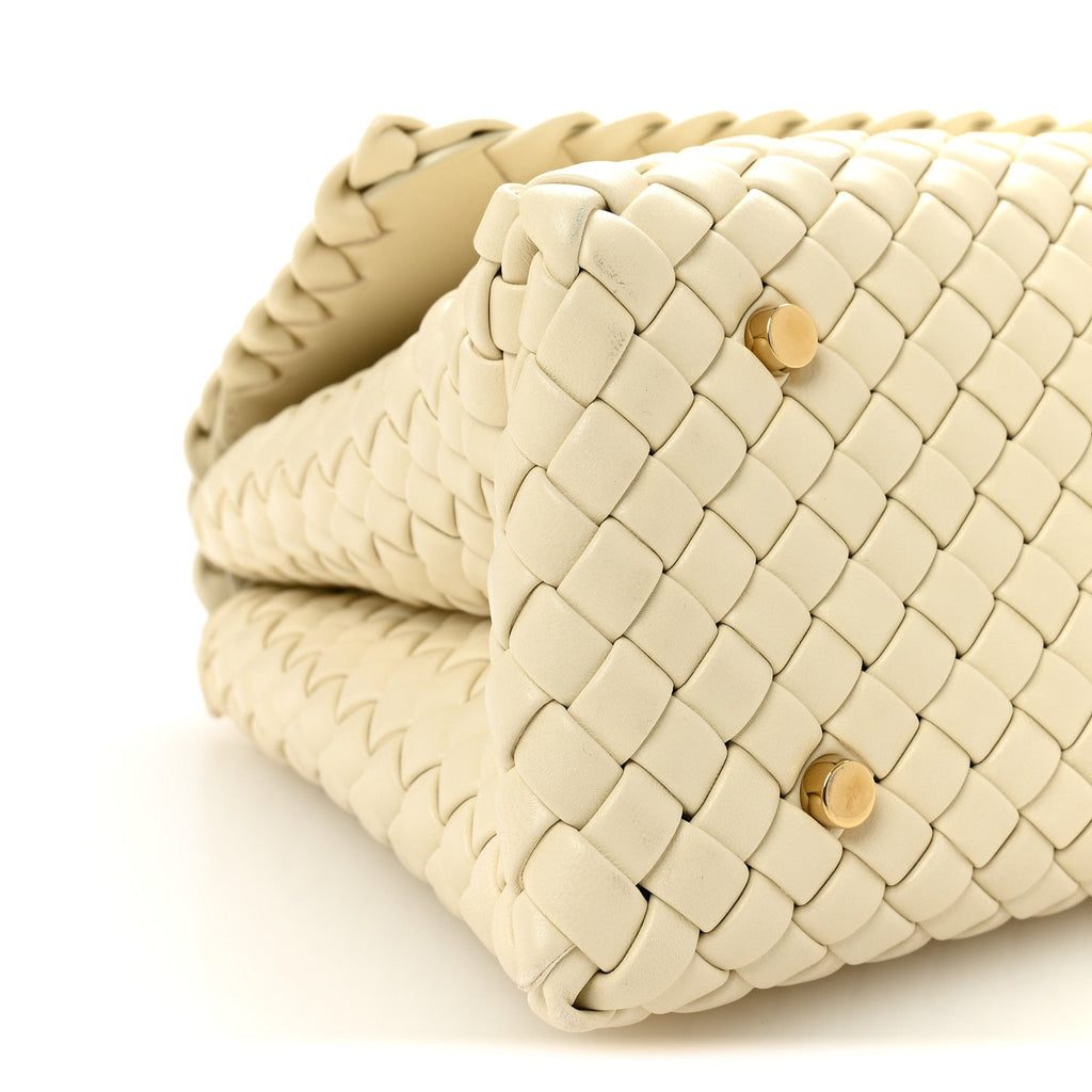 Nappa Intrecciato Patti Top Handle Bag Sea Salt