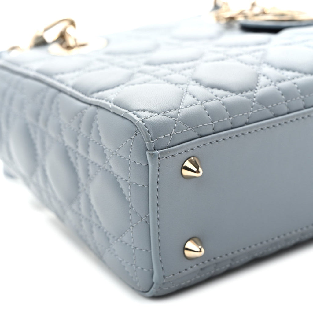 Lambskin Cannage Small My ABCDior Lady Dior Cloud Blue