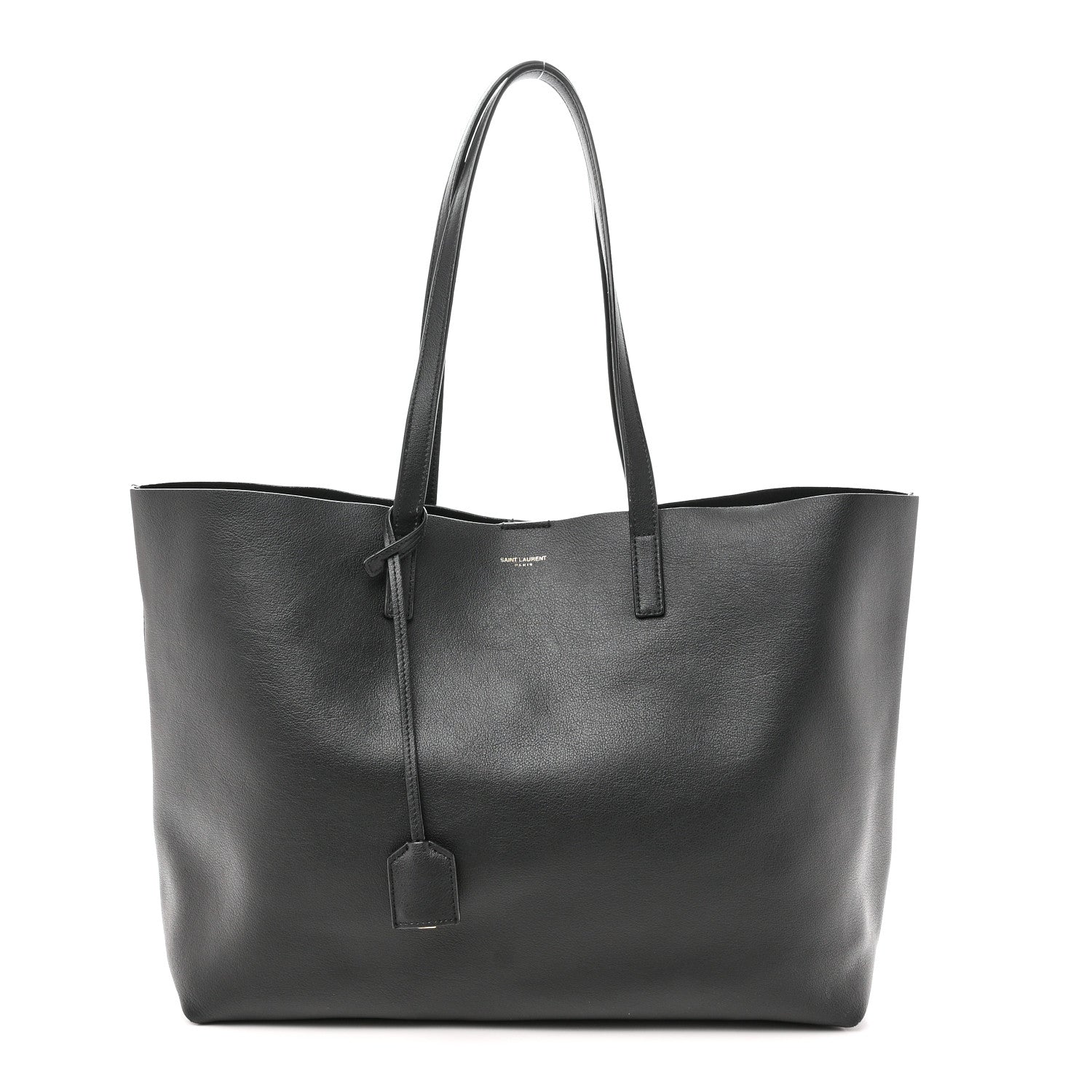 Calfskin Large Shopping Tote Black