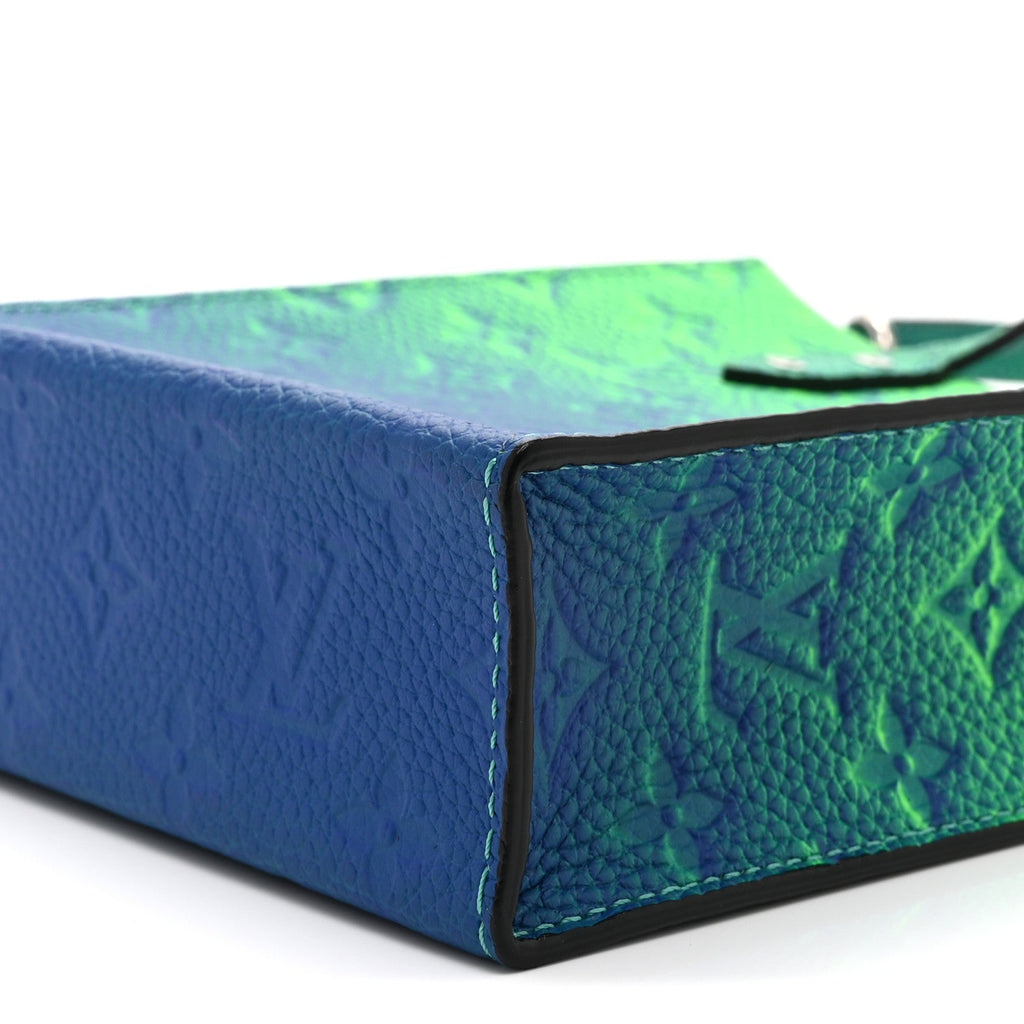 Taurillon Illusion Sac Plat XS Bleu Vert