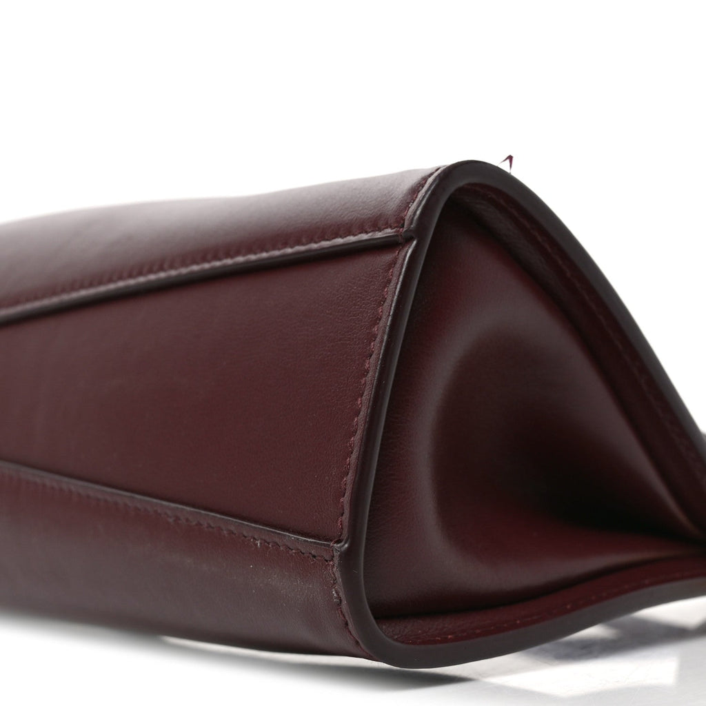 Calfskin Le Click East West Bag Rouge Grenat