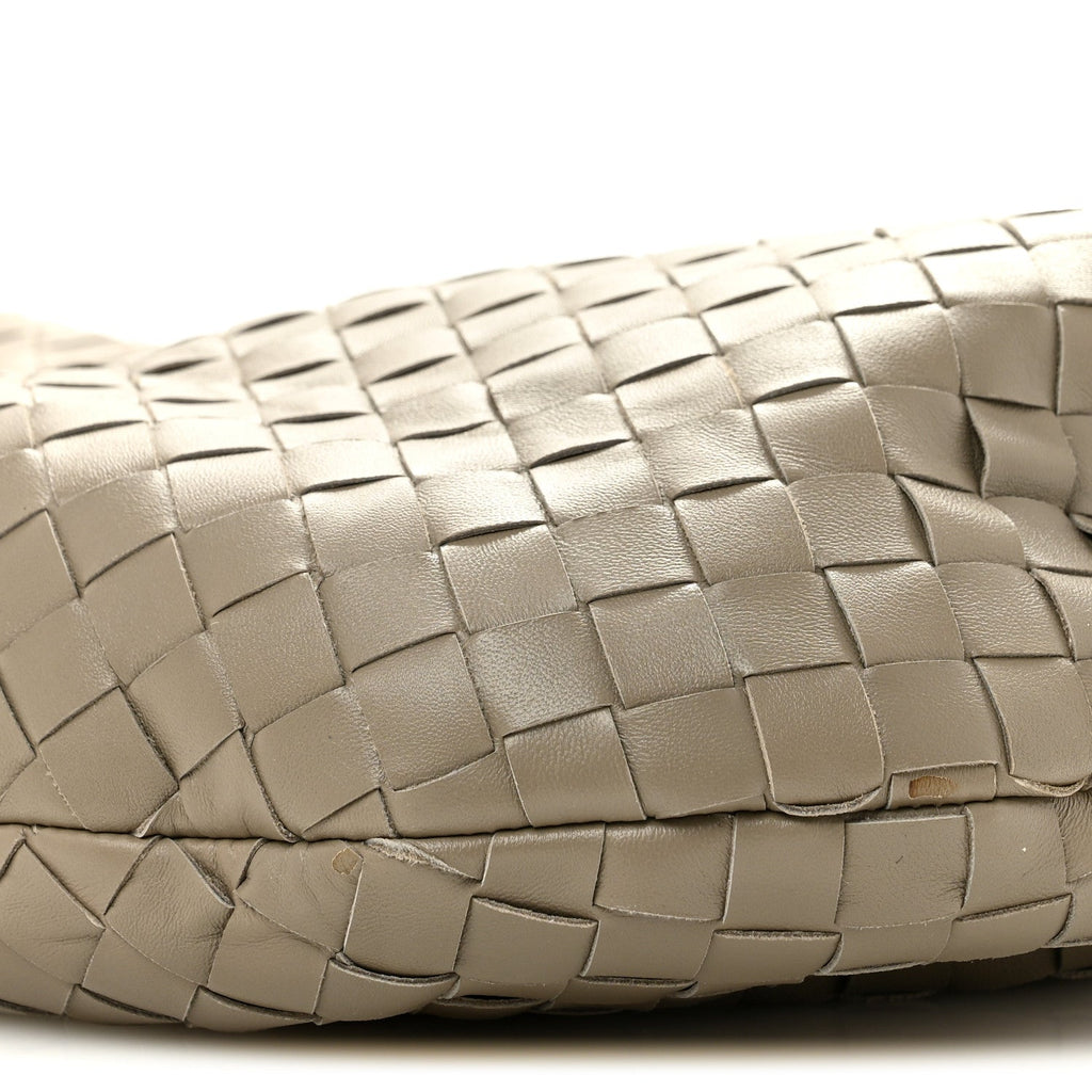 Nappa Intrecciato Teen Jodie Hobo Taupe Grey