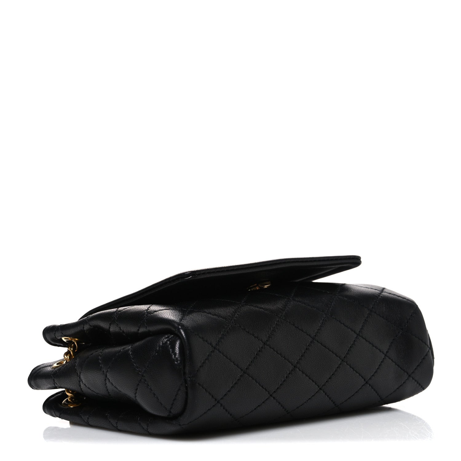 Lambskin Quilted Monogram Mini Nolita Black