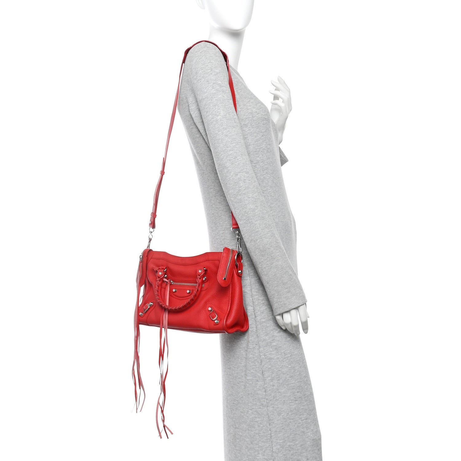 Vibrato Calfskin Classic Silver Hardware S City Rouge Cerise