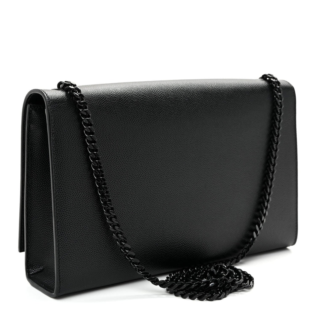 Grain De Poudre Medium Classic Monogram Monochrome Kate Satchel Black