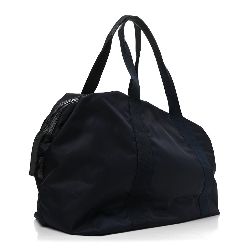 Re-Nylon Saffiano Duffle Bag Navy