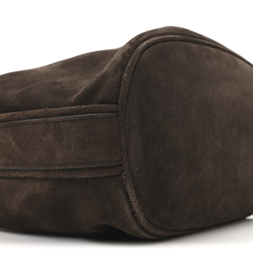 Calfskin Suede Medium Archivo Gancio Hobo Testa di Moro