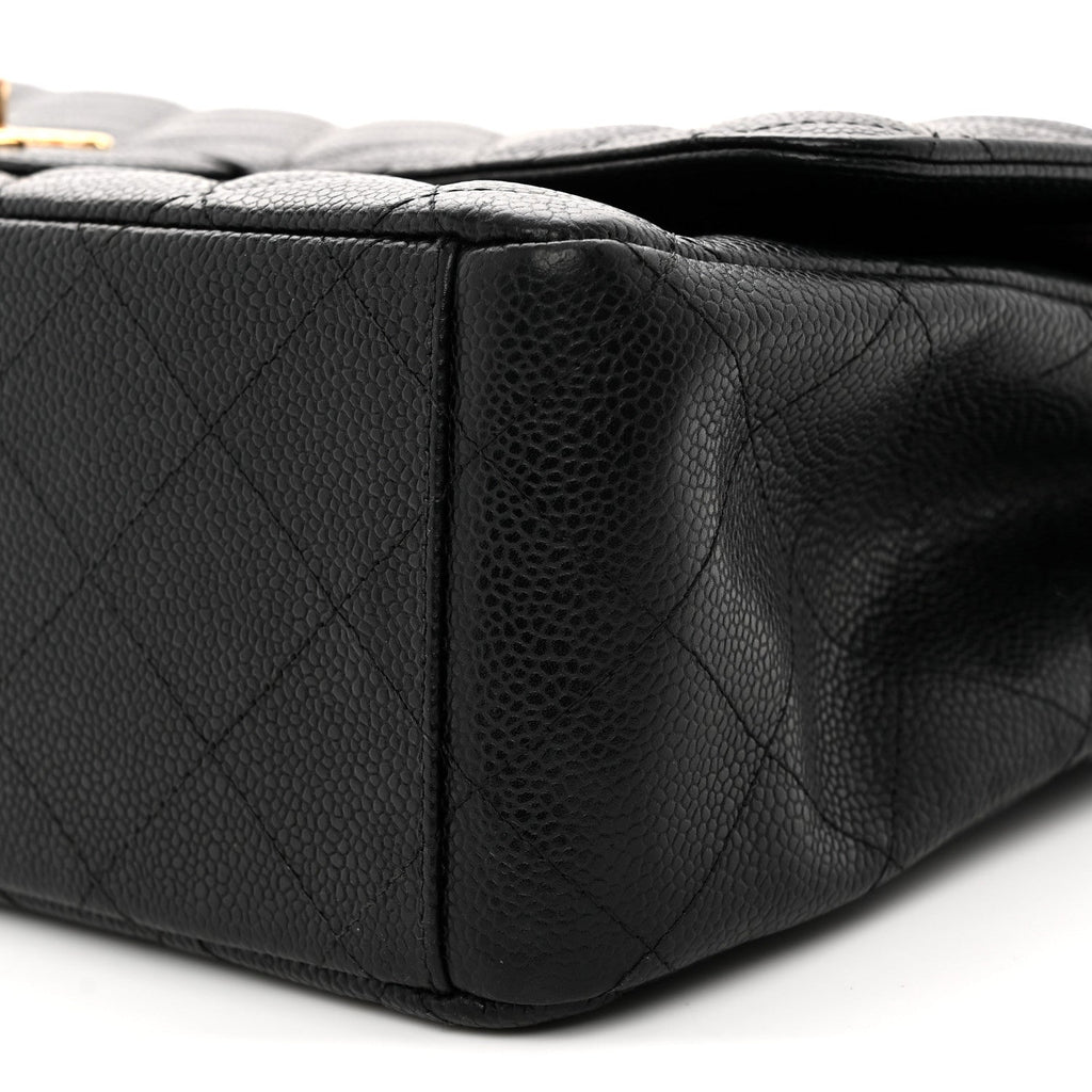 Caviar Quilted Maxi Double Flap Black