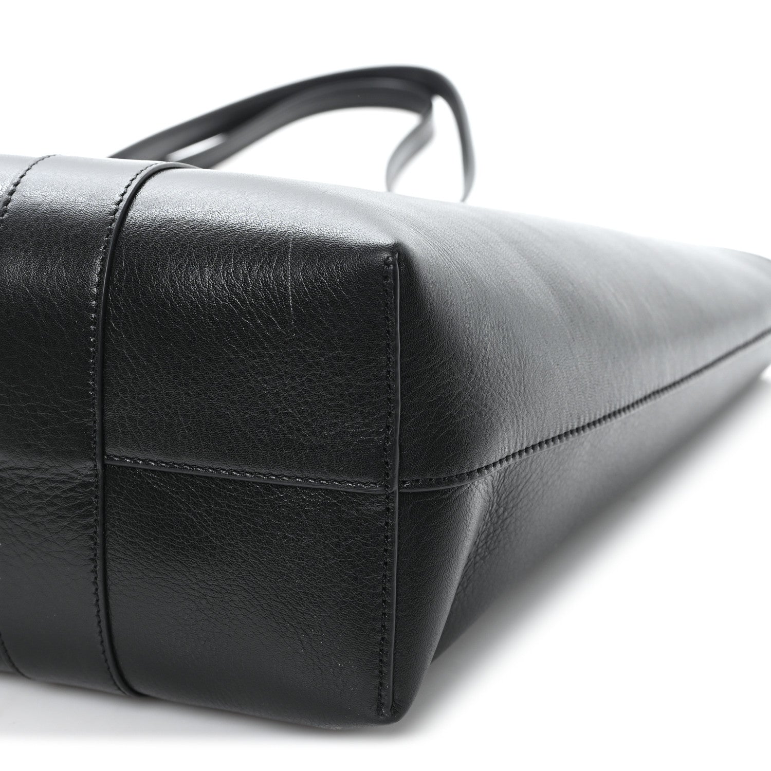High Shine Grain Bayswater Tote Black