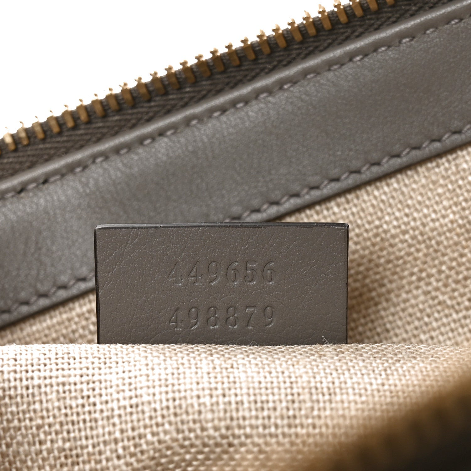 Soft Microguccissima Small Zippered Satchel Loess