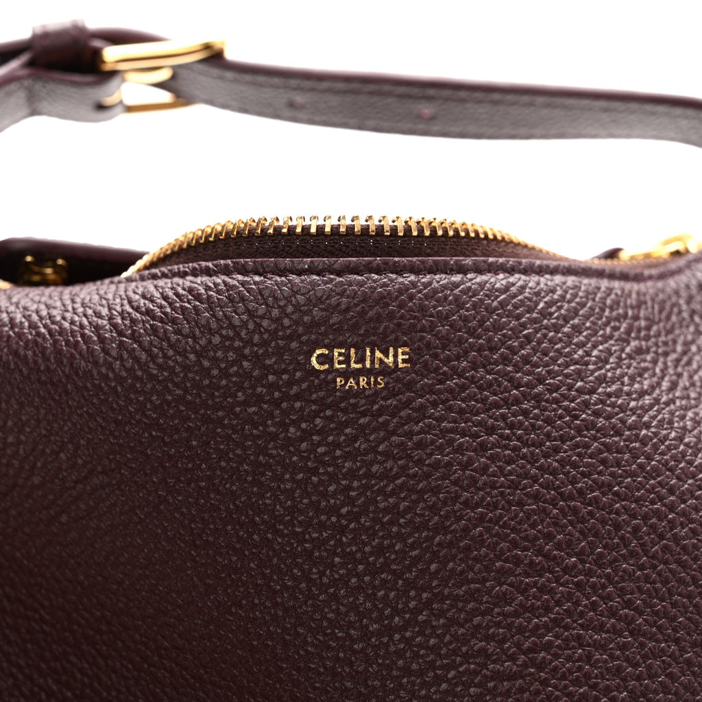Supple Grained Calfskin Teen Lulu Shoulder Bag Deep Burgundy