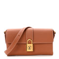 Grained Calfskin Low Key Wallet On Chain Cognac