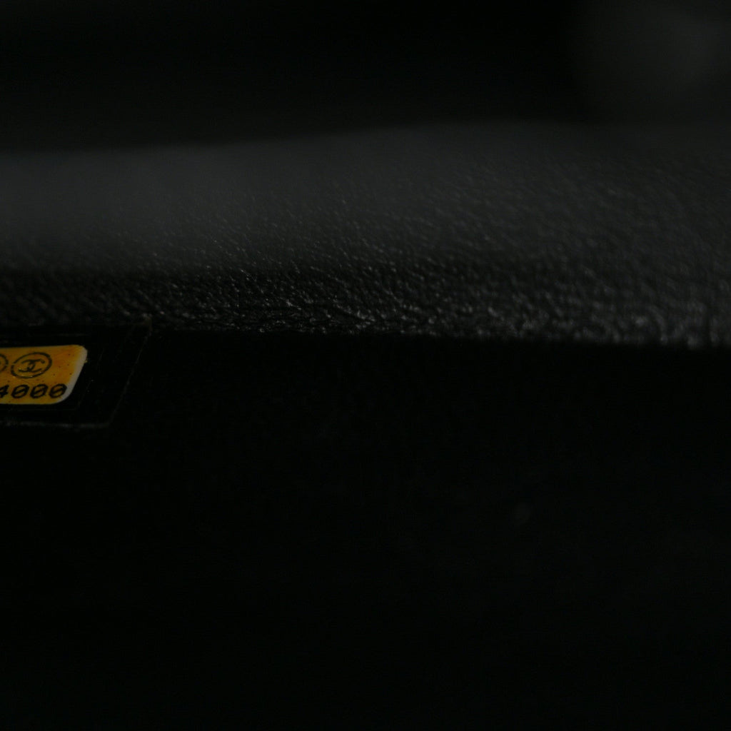 Patent Quilted Medium Double Flap Black