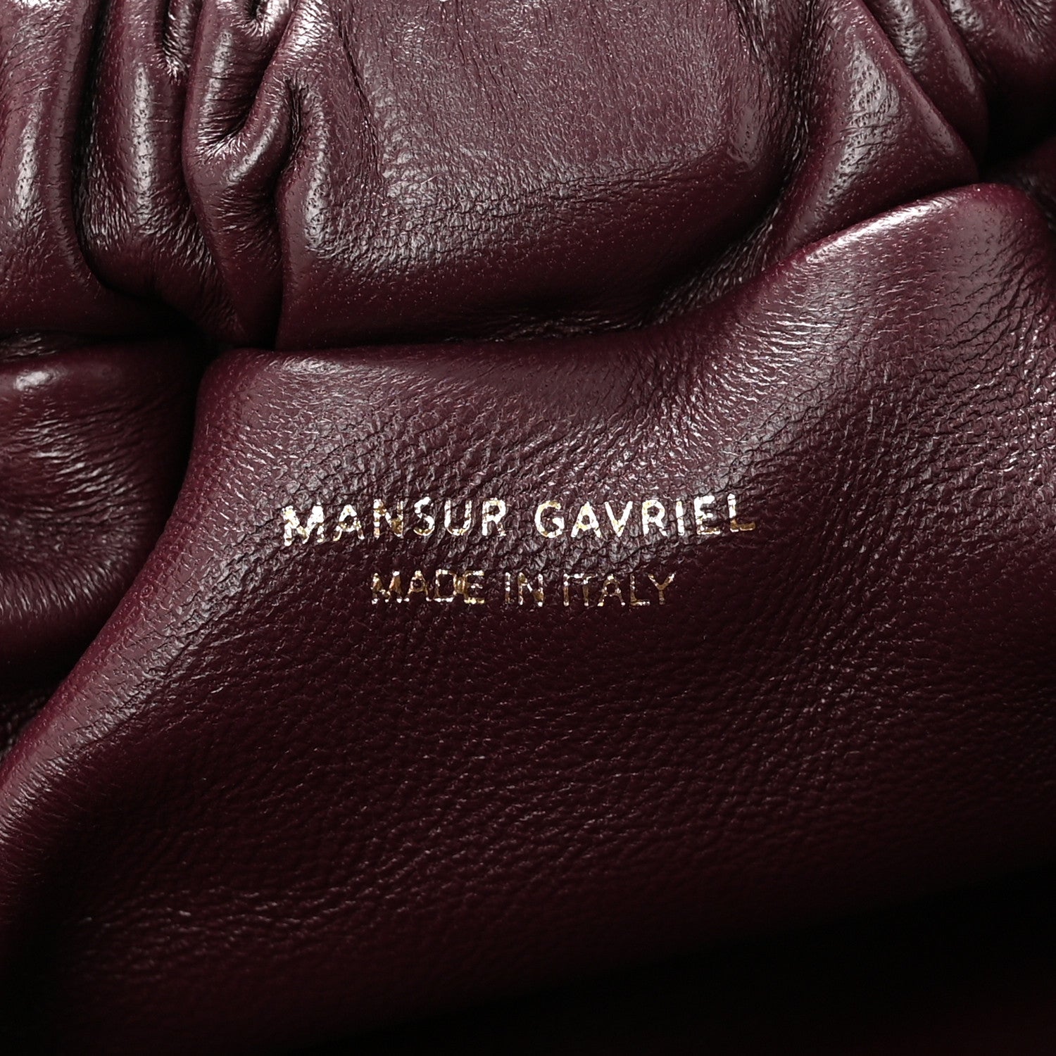 Lambskin Mini Cloud Clutch Plum