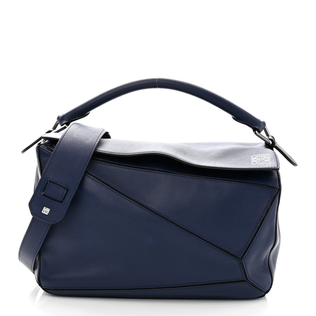 Calfskin Medium Puzzle Bag Marine