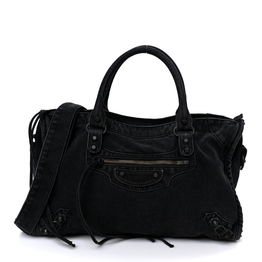Washed Denim Classic Hardware Medium Le City Black