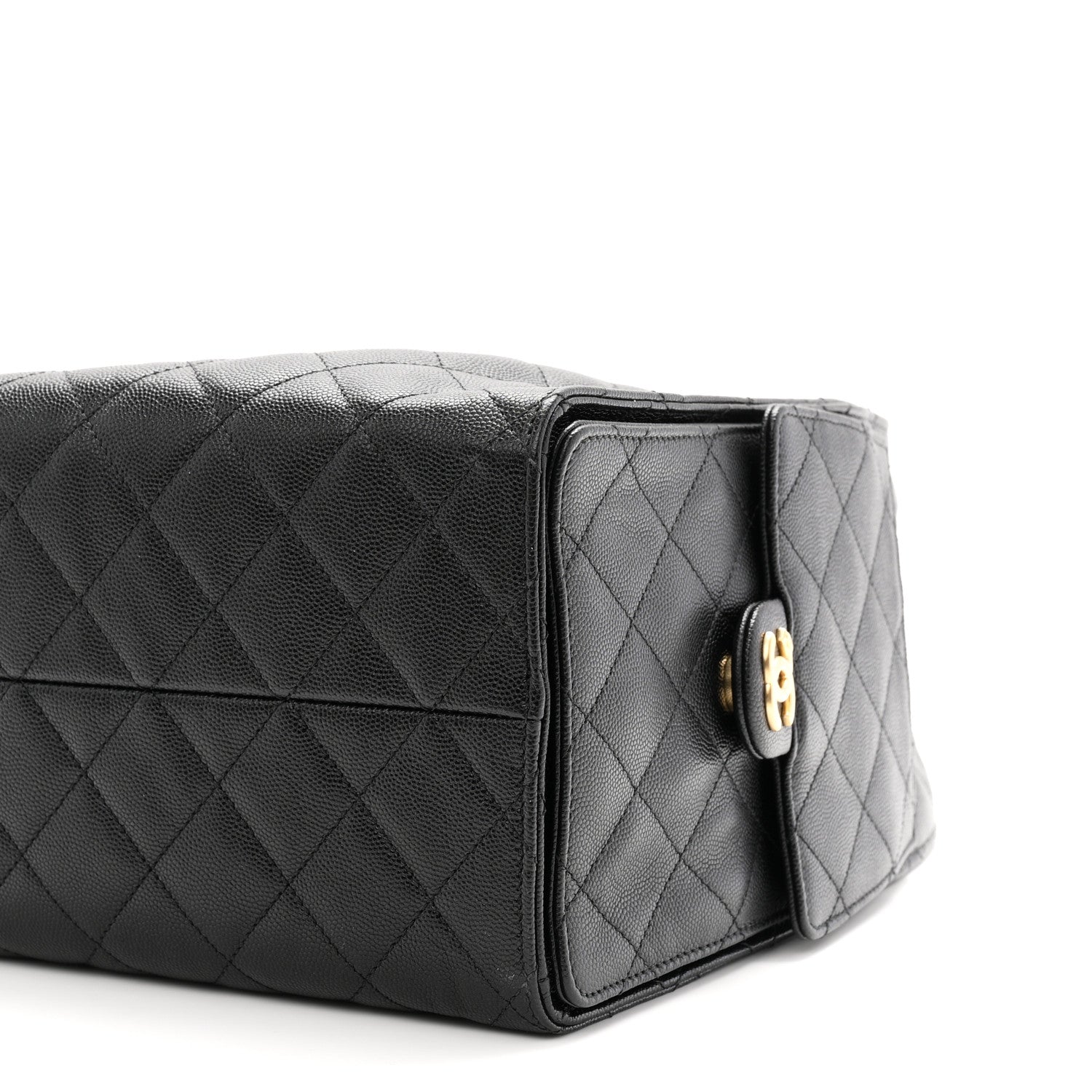 Caviar Quilted Medium Chanel 25 Handbag Black
