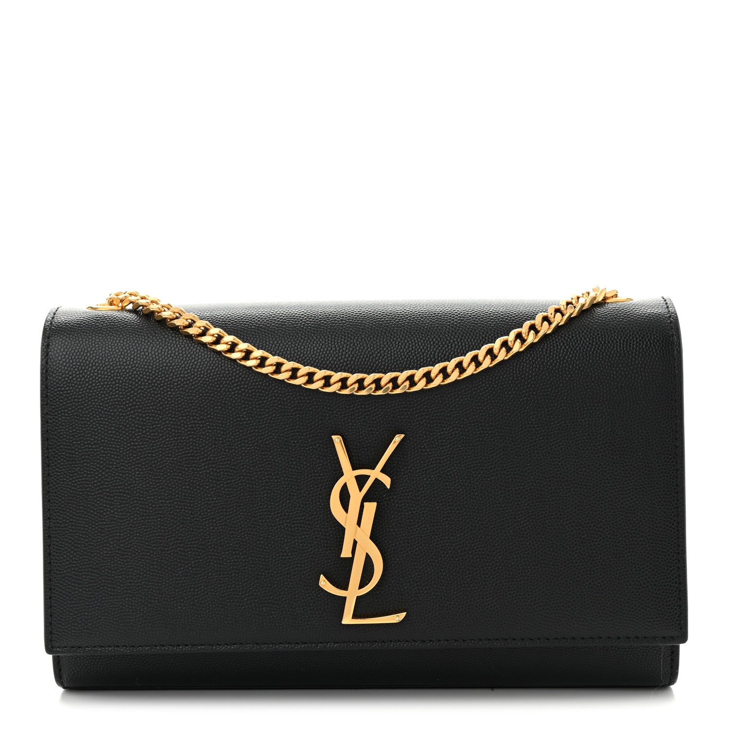 Grain De Poudre Medium Classic Monogram Kate Satchel Black