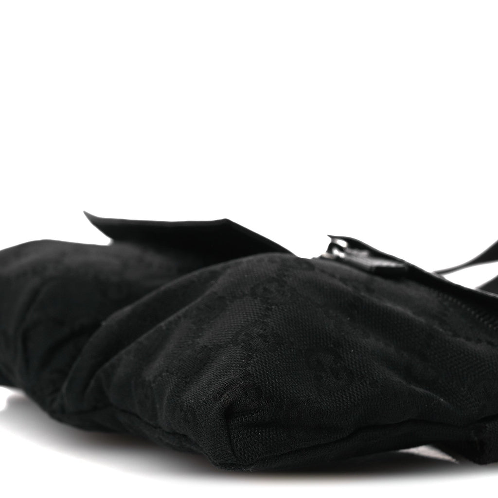 GG Monogram Double Pocket Belt Bag Black