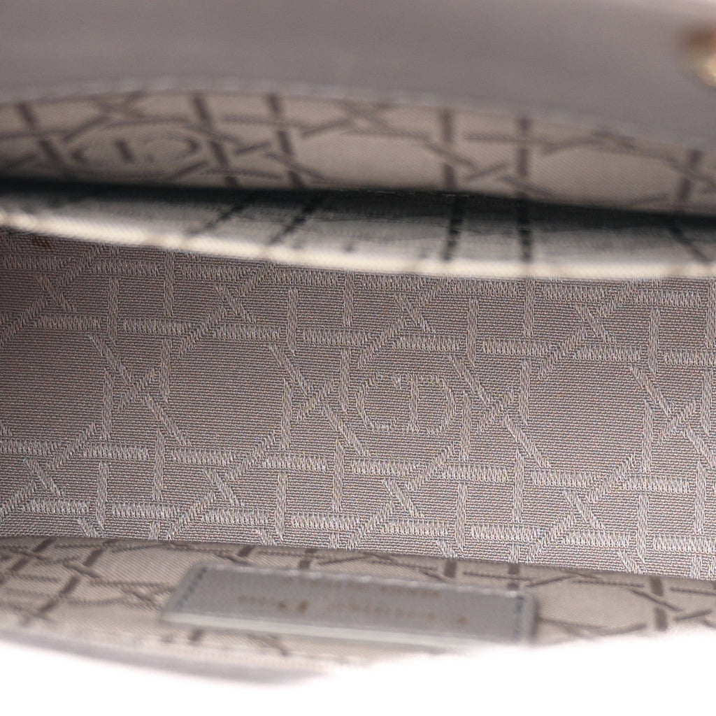 Lambskin Cannage Small Lucky Badges My Lady Dior Grey
