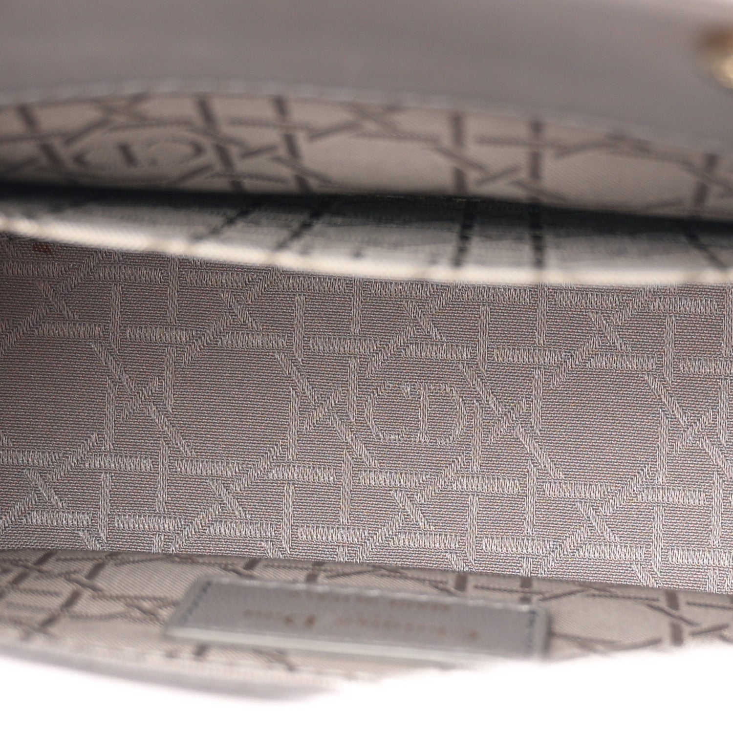 Lambskin Cannage Small Lucky Badges My Lady Dior Grey