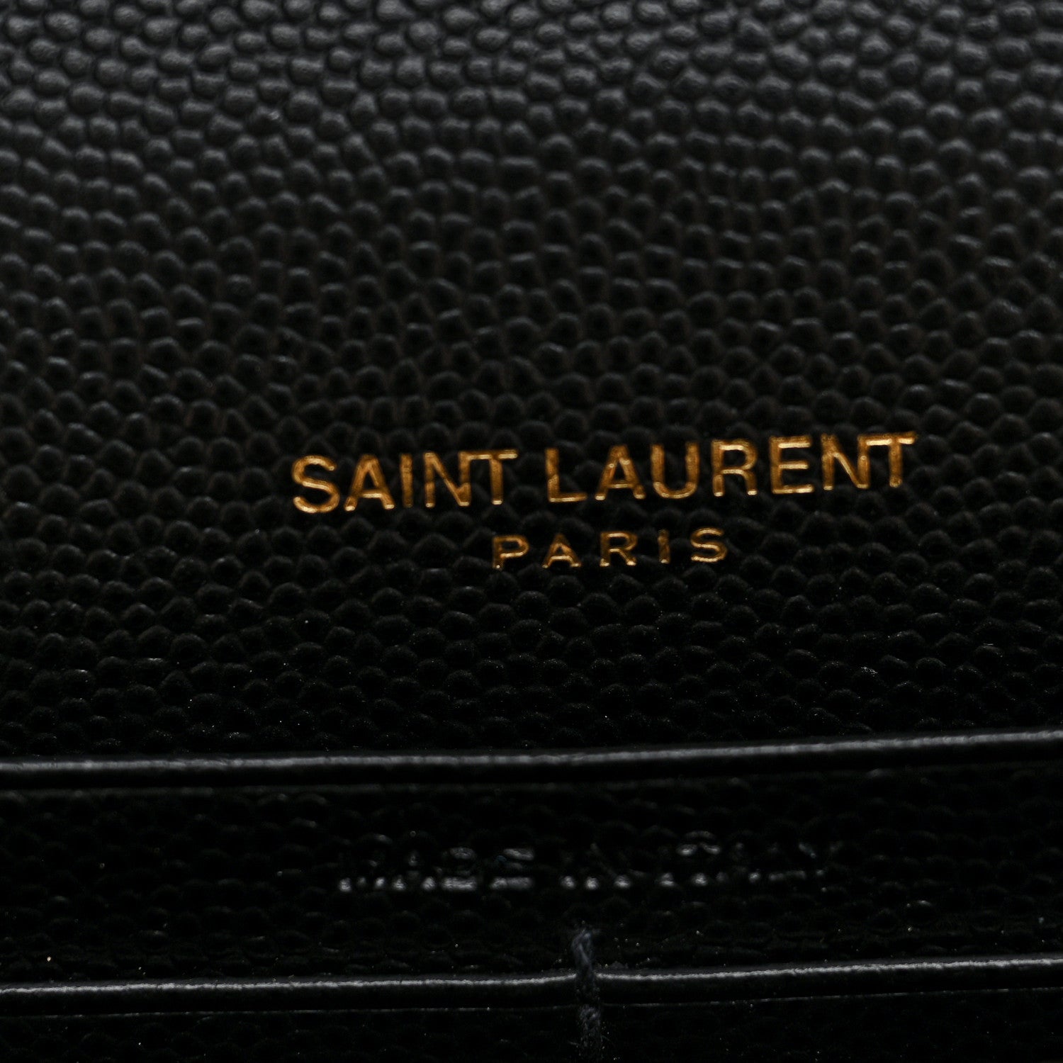 Grain De Poudre Matelasse Chevron Monogram Chain Wallet Black