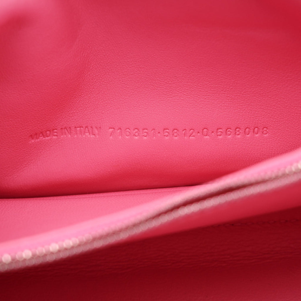 Crushed Calfskin Quilted Small Crush Chain Bag Sweet Pink