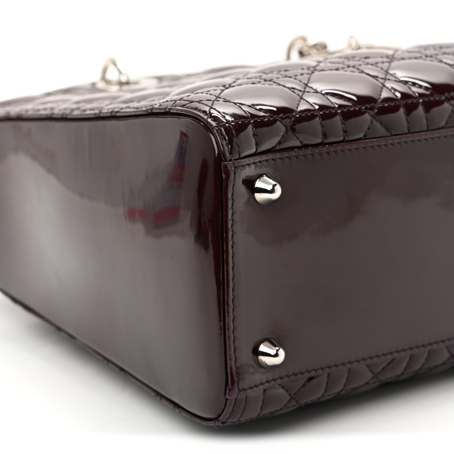 Patent Cannage Large Lady Dior Violet Purple
