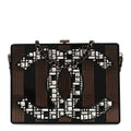 Plexiglass Crystal CC Minaudiere Clutch Black Copper
