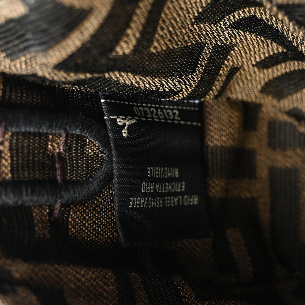 Fabric Jacquard FF 1974 Mini Baguette Tobacco Moro Black