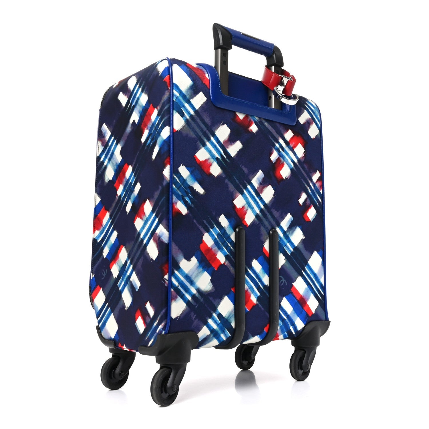 Nylon Airline Printed Coco Case Trolley Blue Red White