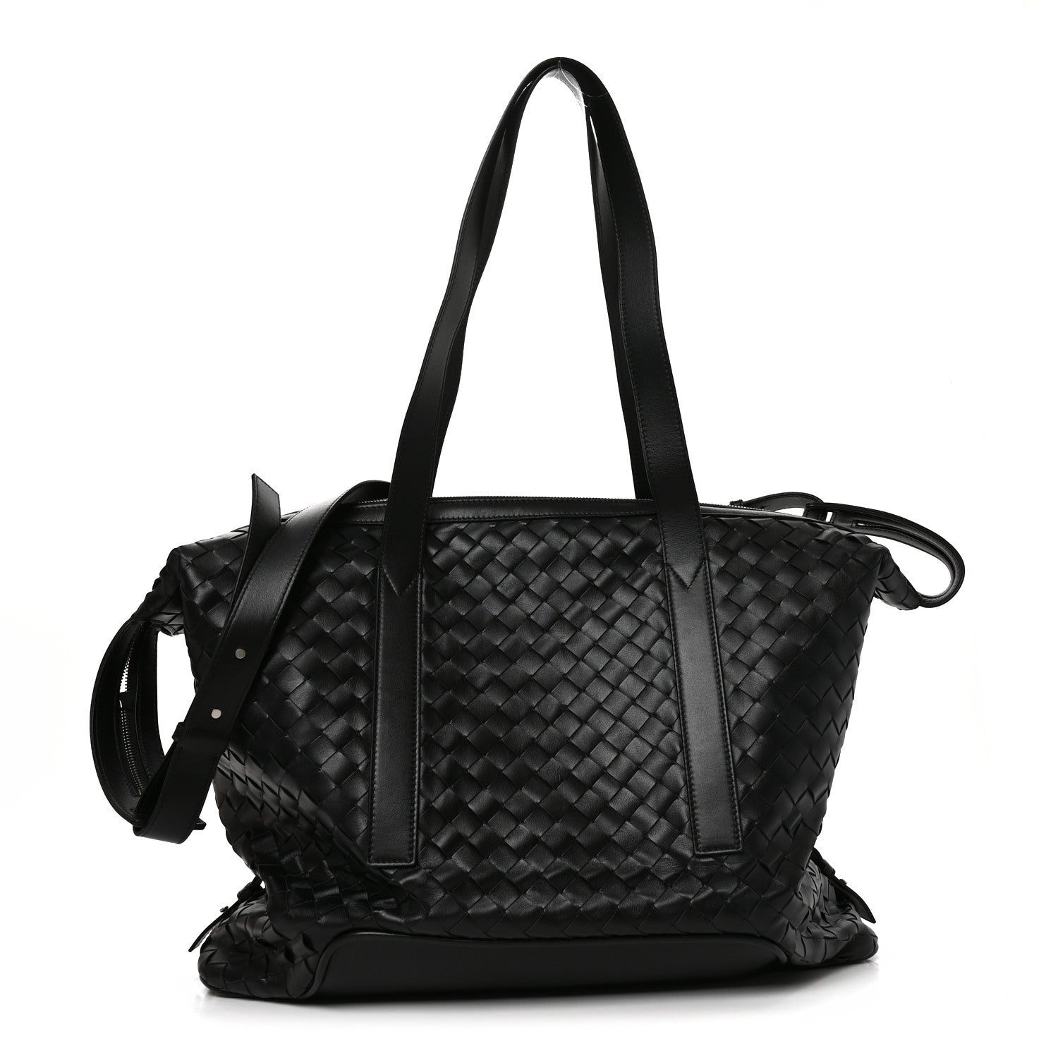 Nappa Intrecciato Helix Weekender Bag Black