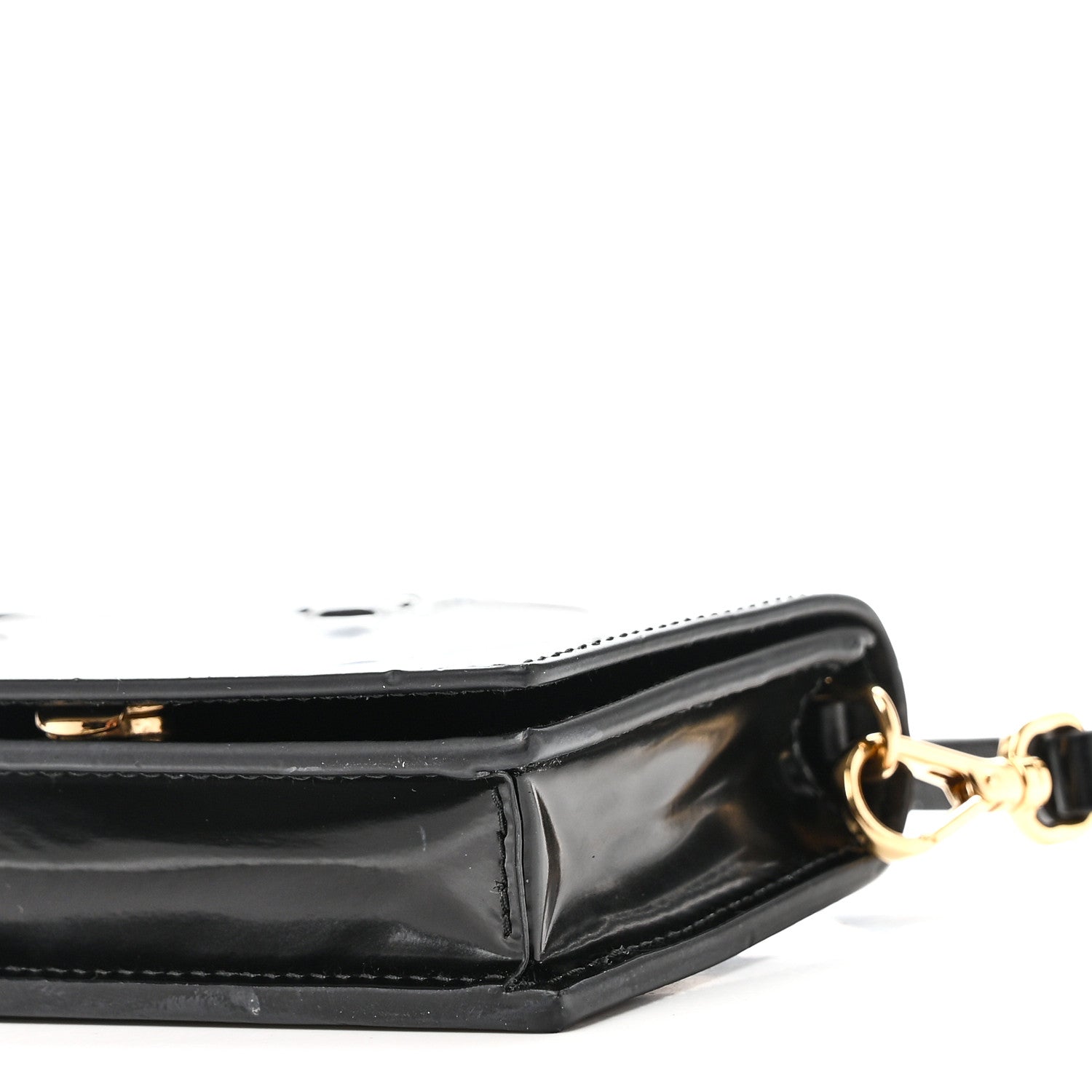 Spazzolato Fior Card Holder With Strap Black