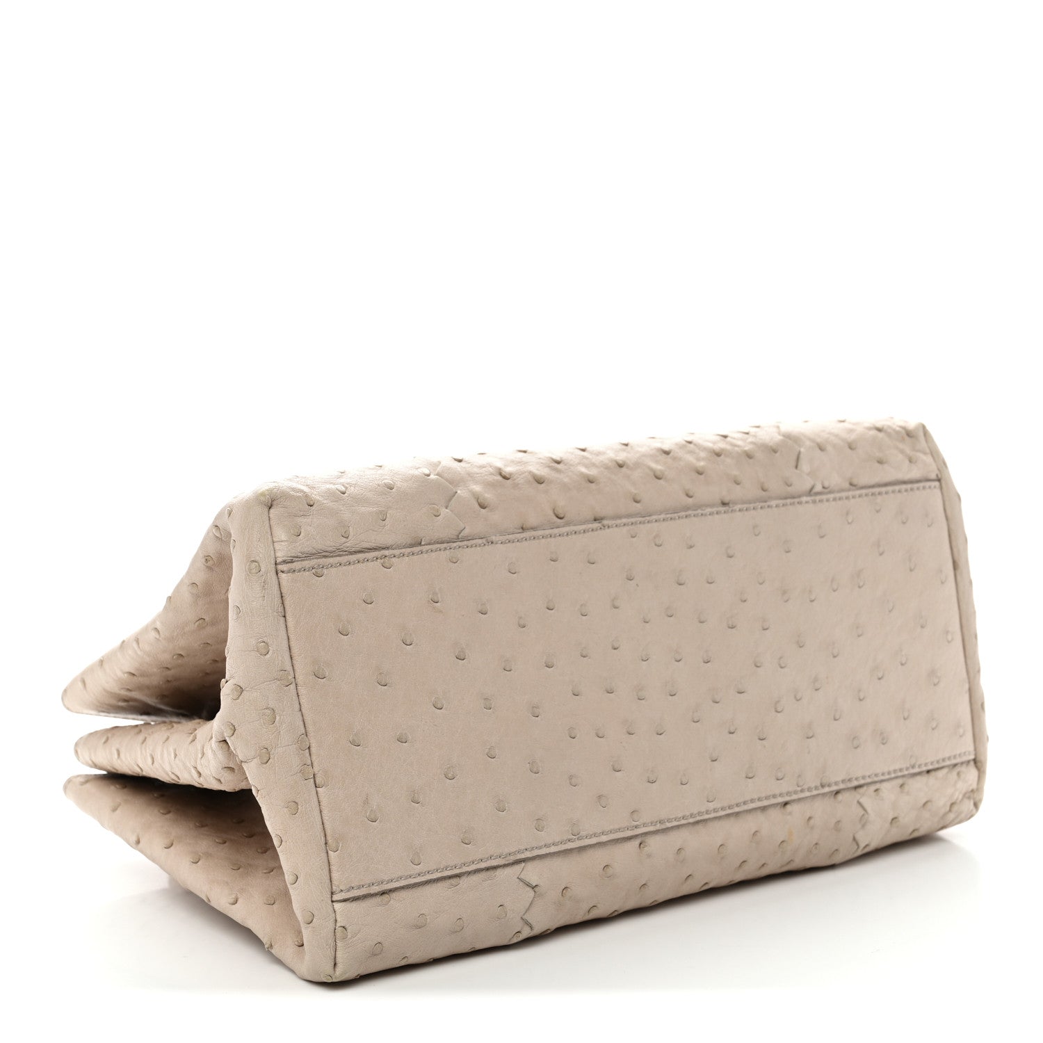 Ostrich Small Roma Tote Limestone