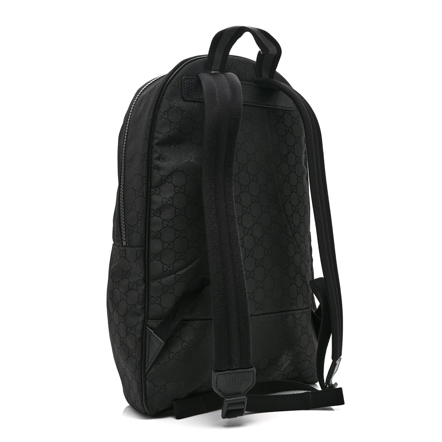 Nylon Monogram Slim Backpack Black