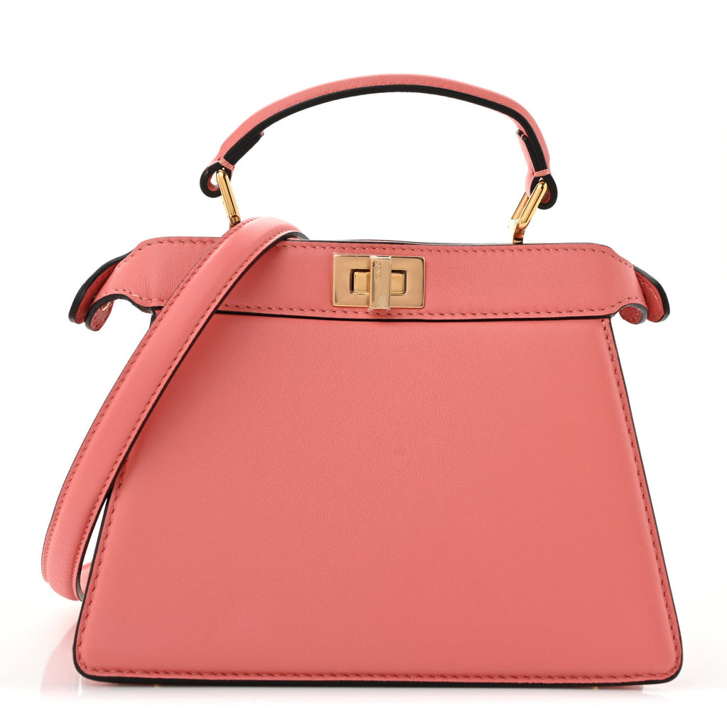 Shiny Nappa Petite Peekaboo I SEE U Satchel Rosa Pesca
