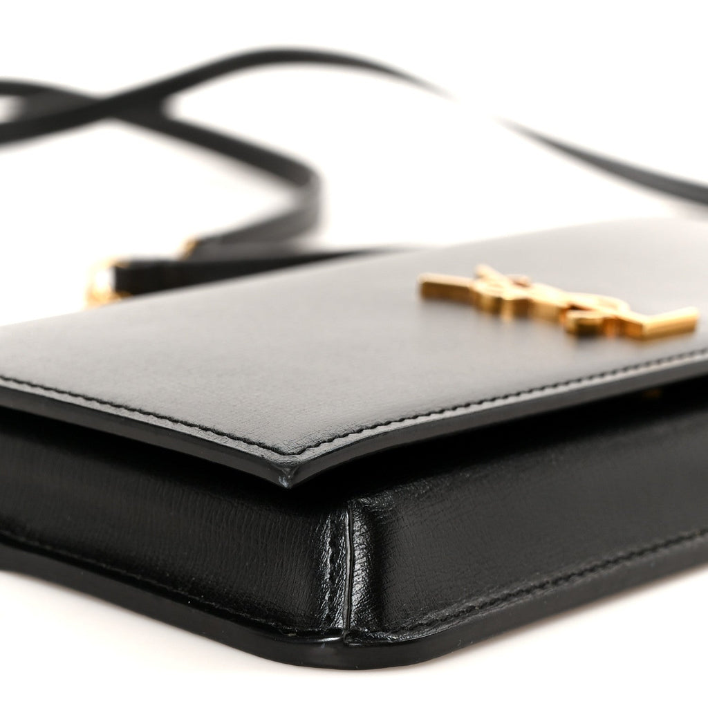 Grained Calfskin Monogram Phone Holder Crossbody Black