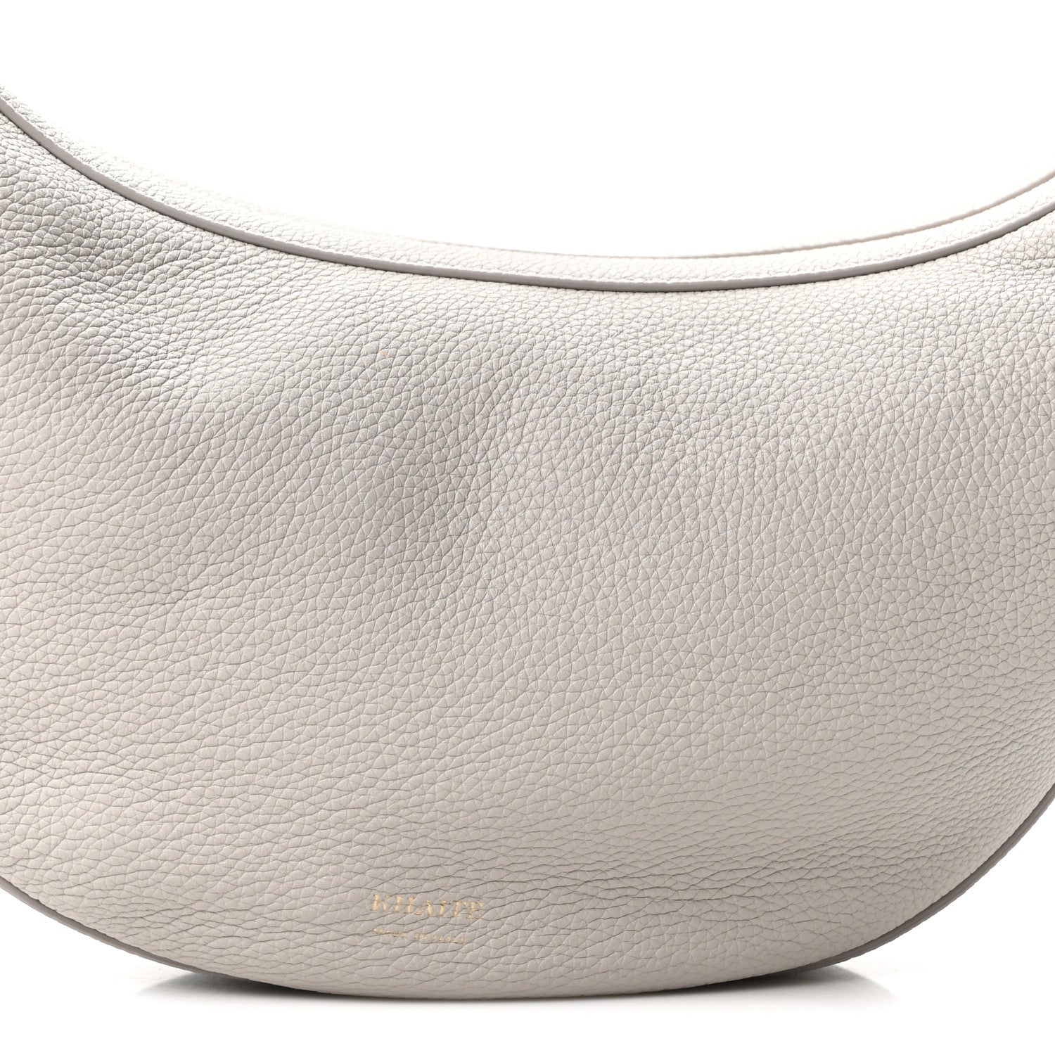 Pebbled Calfskin Augustina Small Crossbody Light Grey