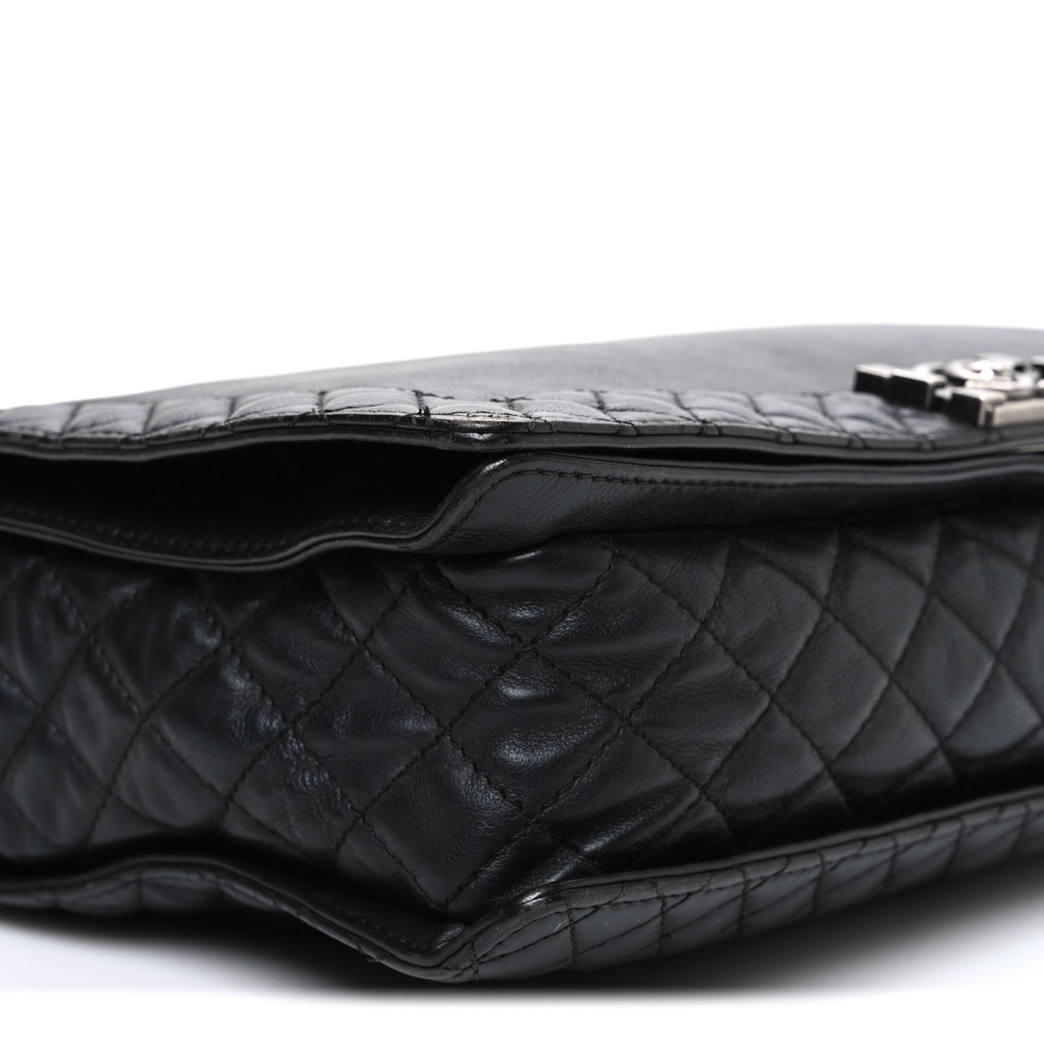 Calfskin Large Boy Reverso Flap Black